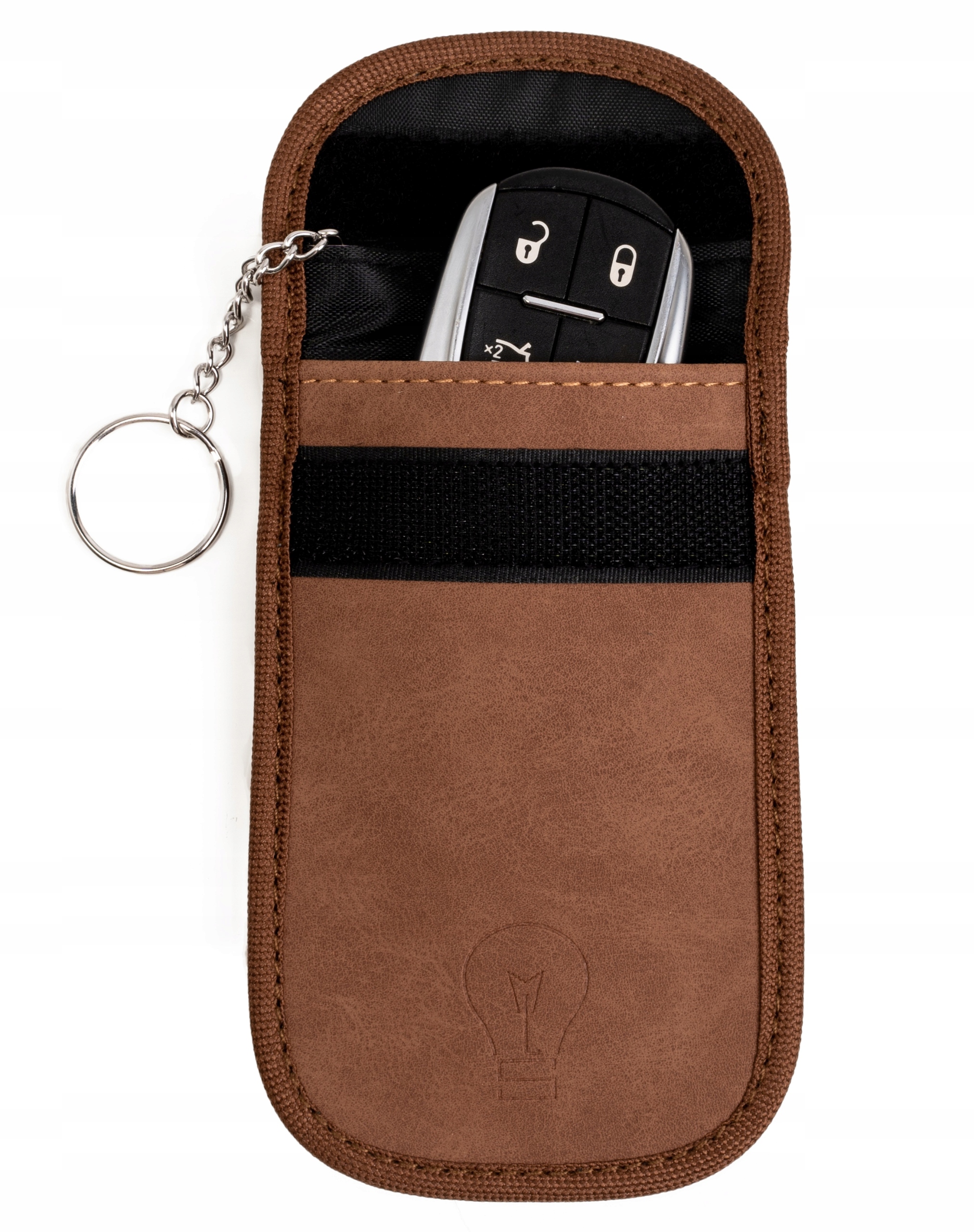 Keyless etui na kluczyk pokrowiec blokada klatka faraday kluczyki Rfid brąz