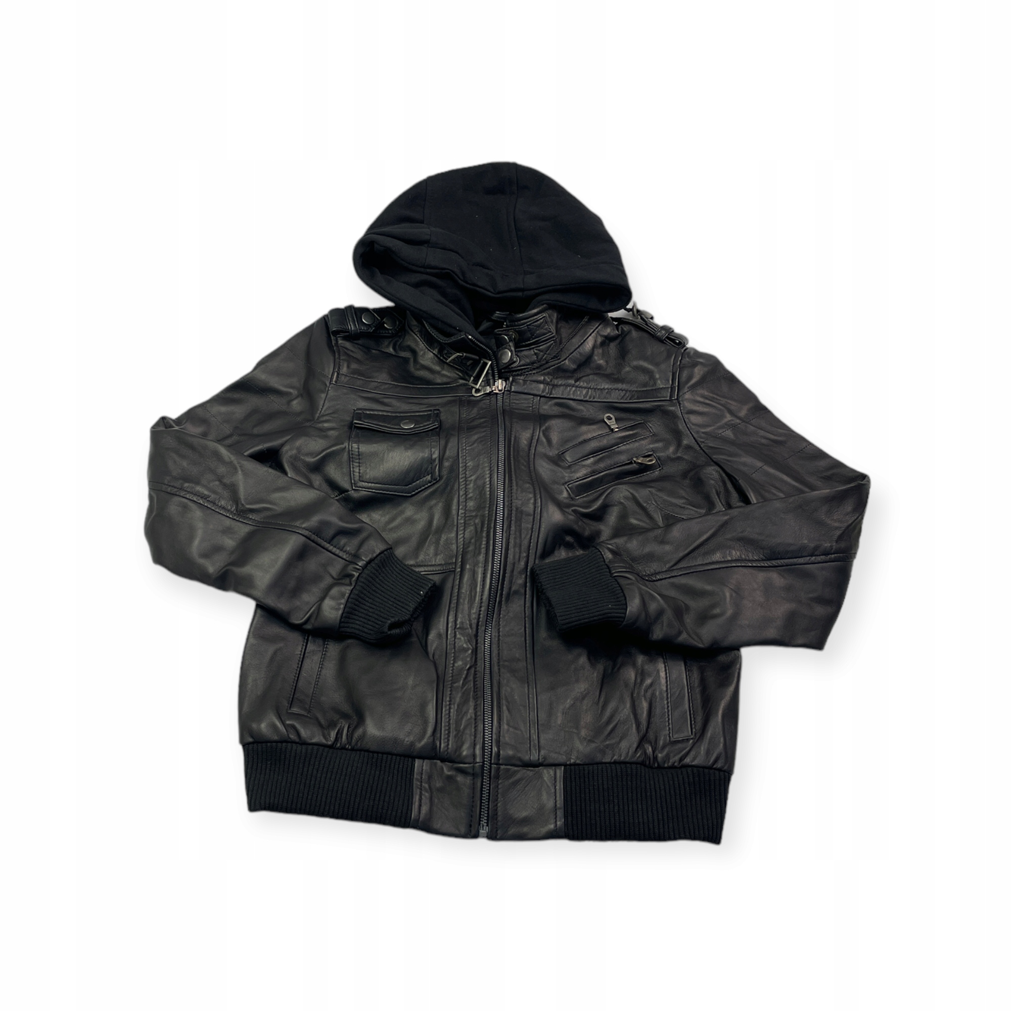Dámská kožená bunda ramoneska Real Leather L