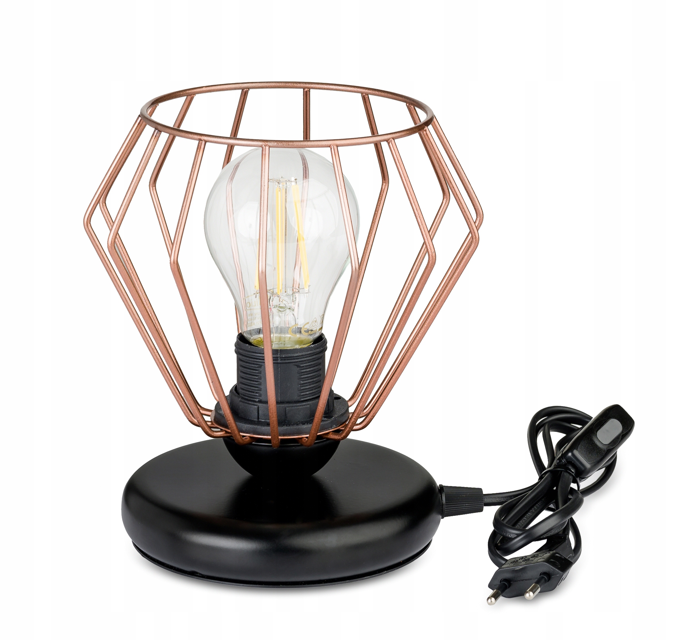 

Lampka nocna Lampa stołowa loft na led E27 Drut