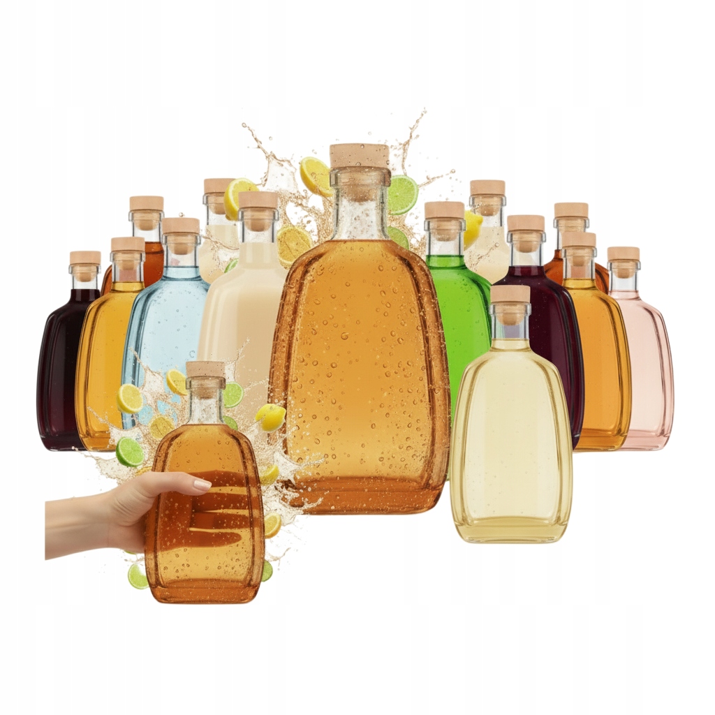 Skleněné lahve Asteria 250 ml 30 ks na likéry vodka dárek Set 30x