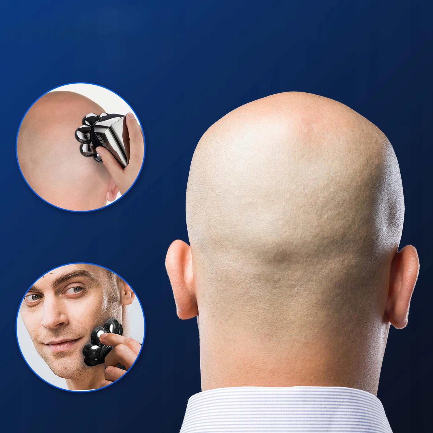 AKUMULATOR GOLARKA ELEKTRYCZNA 6W1 Z 8 PŁYWAJĄCYMI GŁOWICAMI WODOODPORNY Model elektryczny golarka