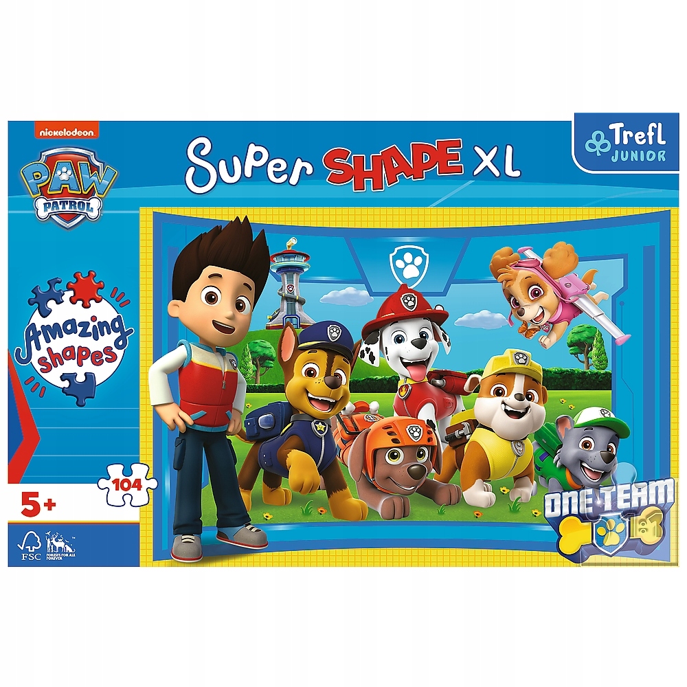 

Trefl Junior, 104 XL Shape Viacom Paw Patrol