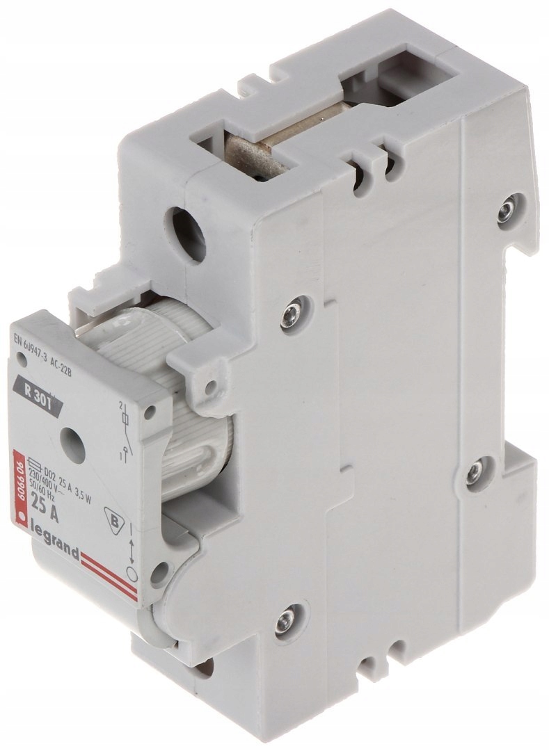 Jednofázový Pojistkový Odpojovač LE-606606 25 A D02 Legrand