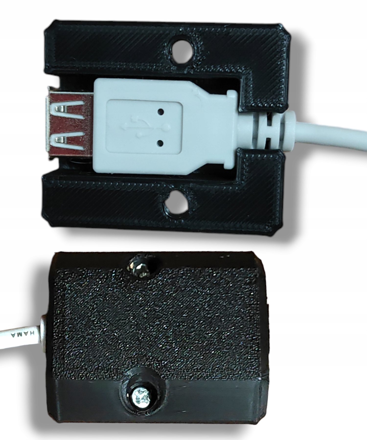 Uniwersalne mocowanie przedłużacza Usb pod blatem, na blacie przykręcane