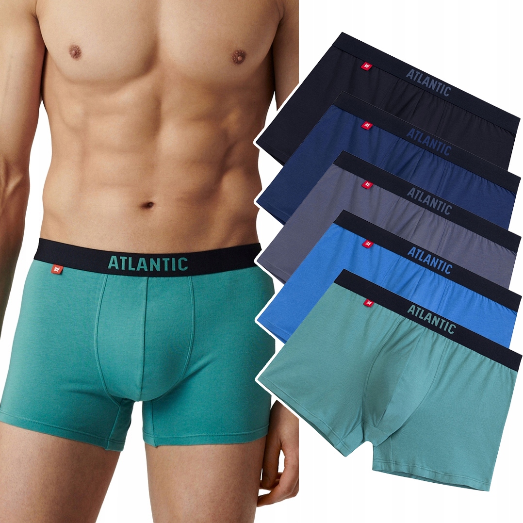 x5 Pánské boxerky Sport Atlantic 5SMH-004 Bavlněné šortky Sada M