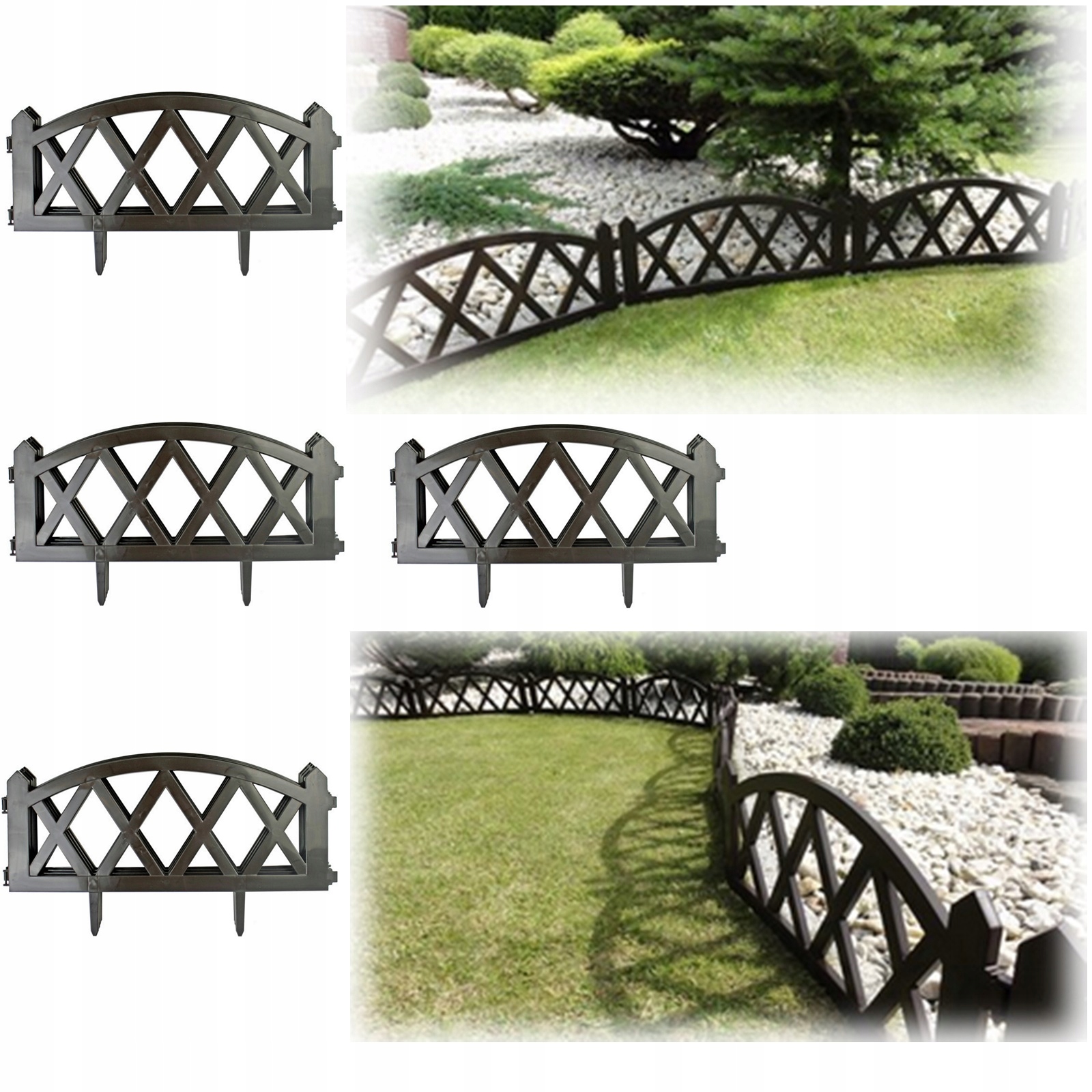 

Płotek Ogrodowy Plastikowy Solidny 2,3m gruby New