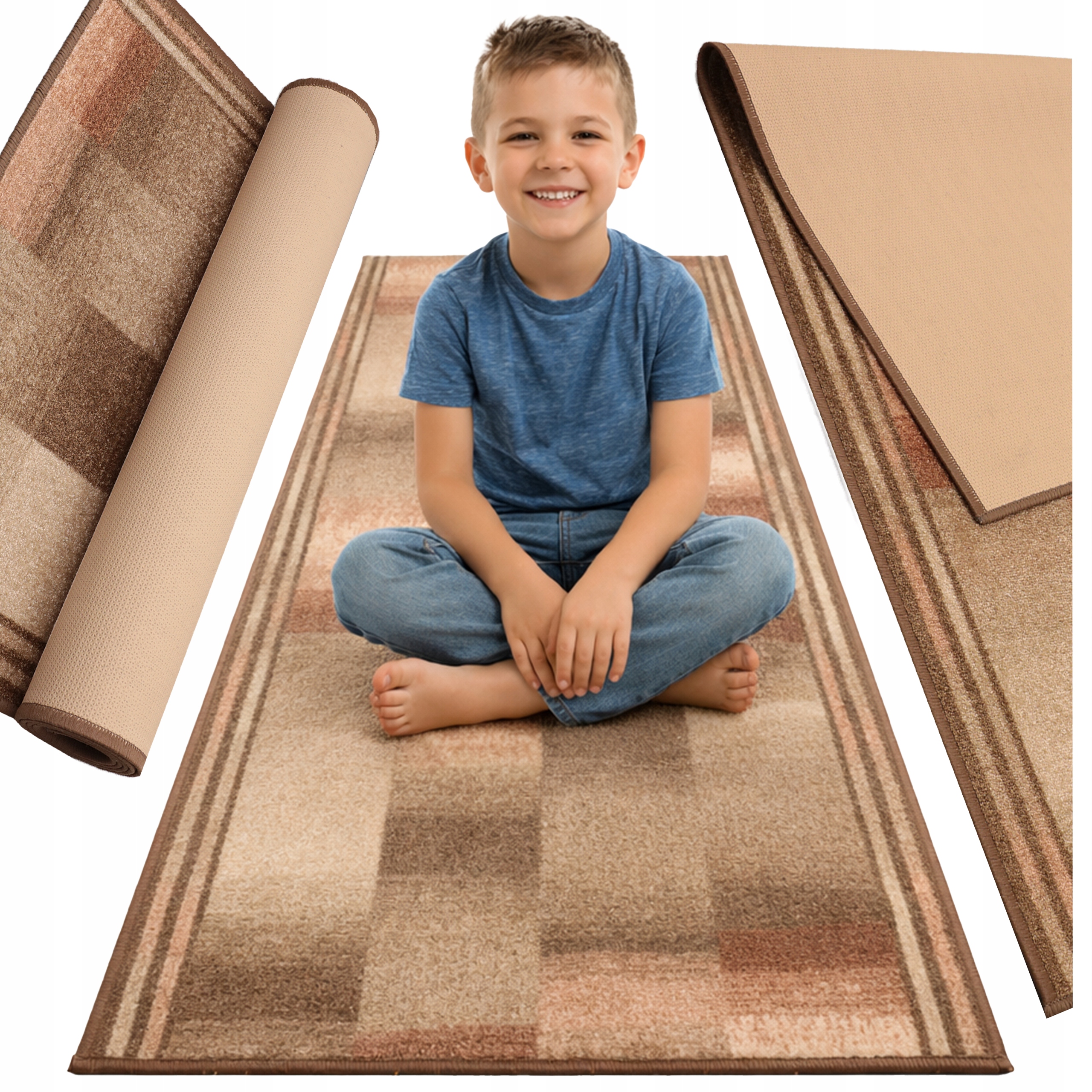 Běhoun do předsíně na chodbu, pogumovaný, protiskluzový, 80 x 130 cm