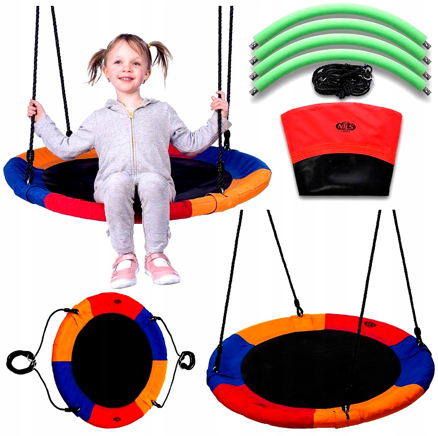 Zahradní houpačka pro děti, hnízdo čápů, průměr 90 cm Nils Camp