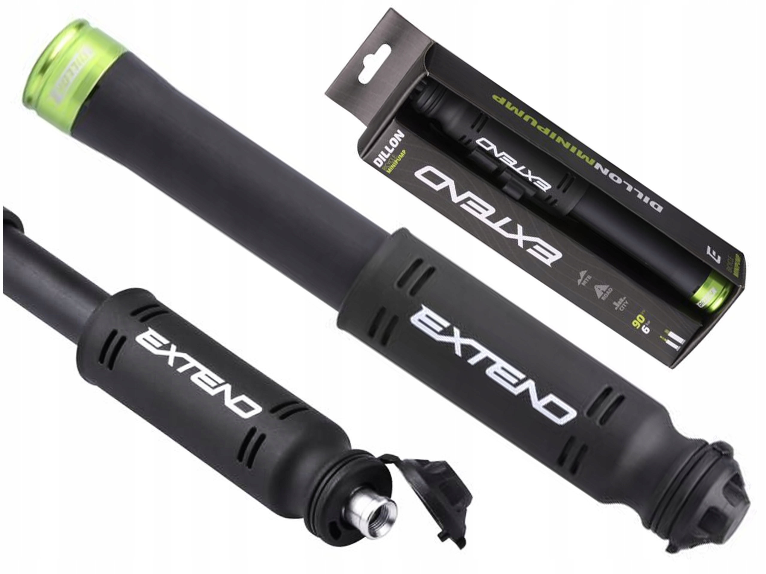 

Mini pompka rowerowa Extend Dillon Av/fv/dv black