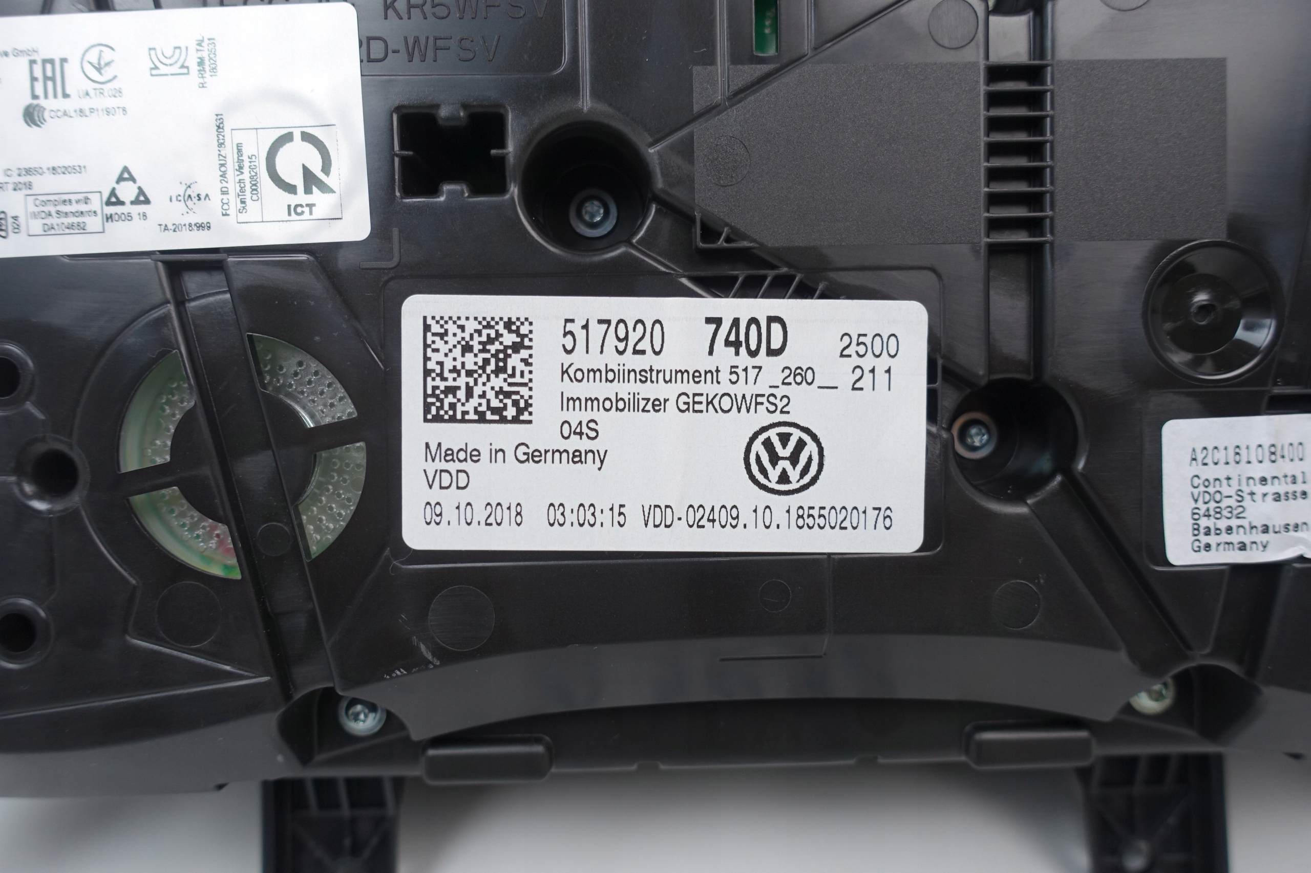 dials dials VW SPORTSVAN 517 30134KM 517920740D