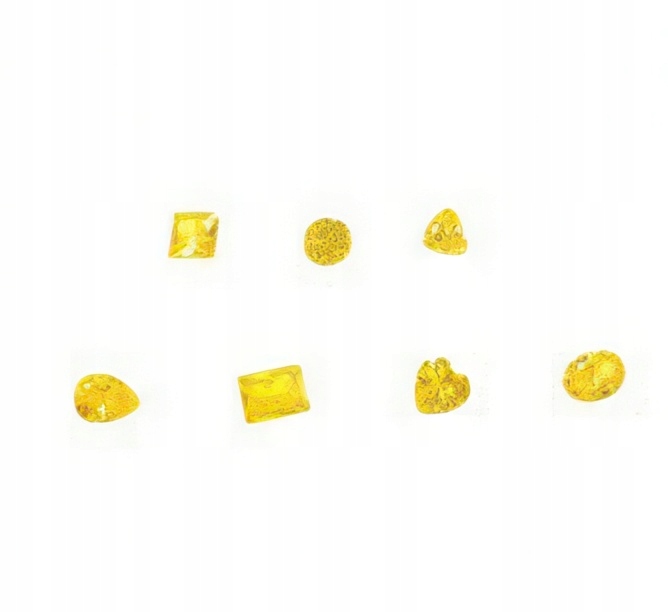 Umělý Diy kámen 2x3~13x18mm, Zlatý zirkon, Sada 7 různých tvarů