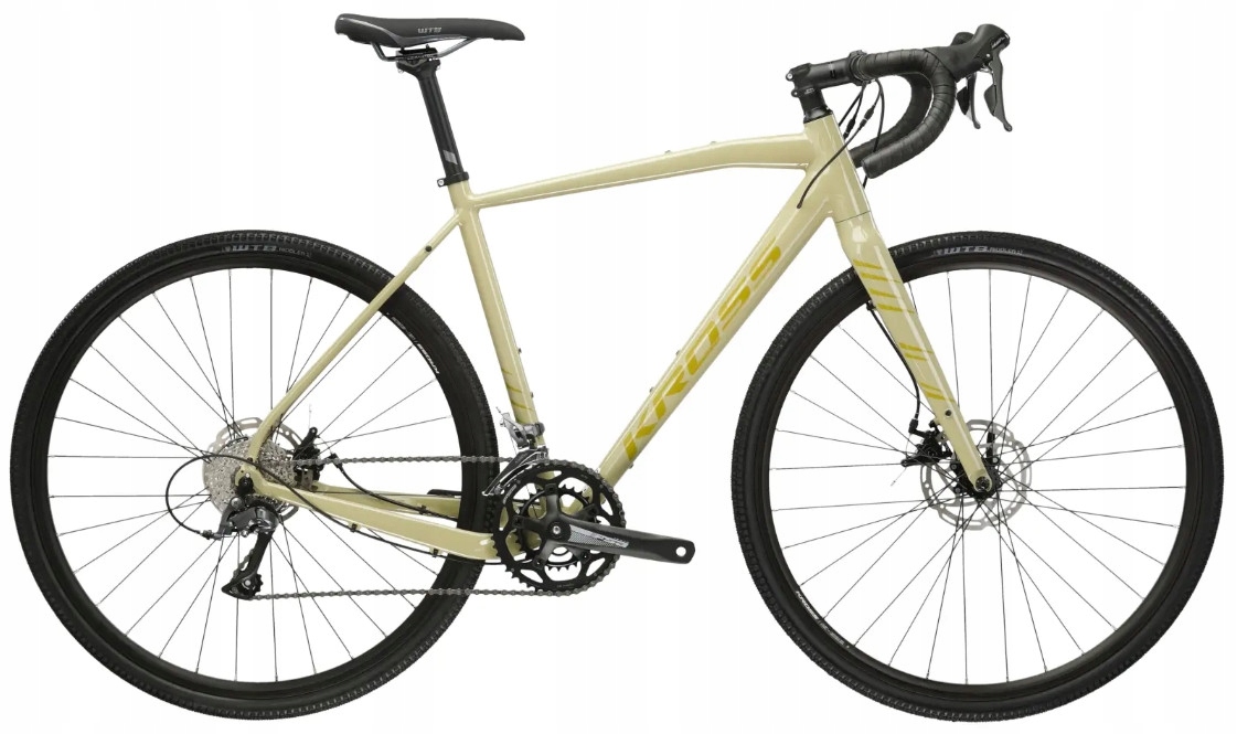 Rower gravel Kross Esker 1.0 rama 22 cale koło 28" beżowy