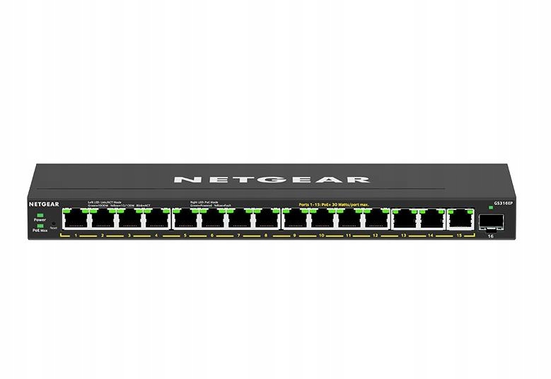 Riaditeľný prepínač Netgear GS316EP-100PES PoE