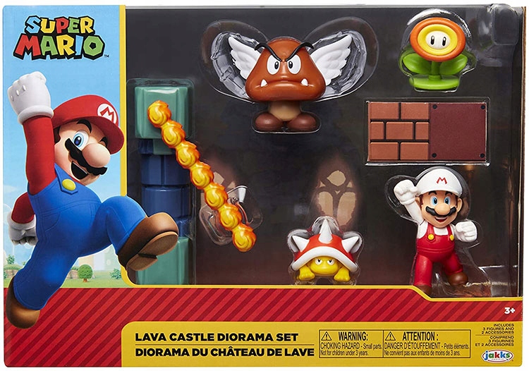 

Mario Lava Castle Diorama Set: figurki tło