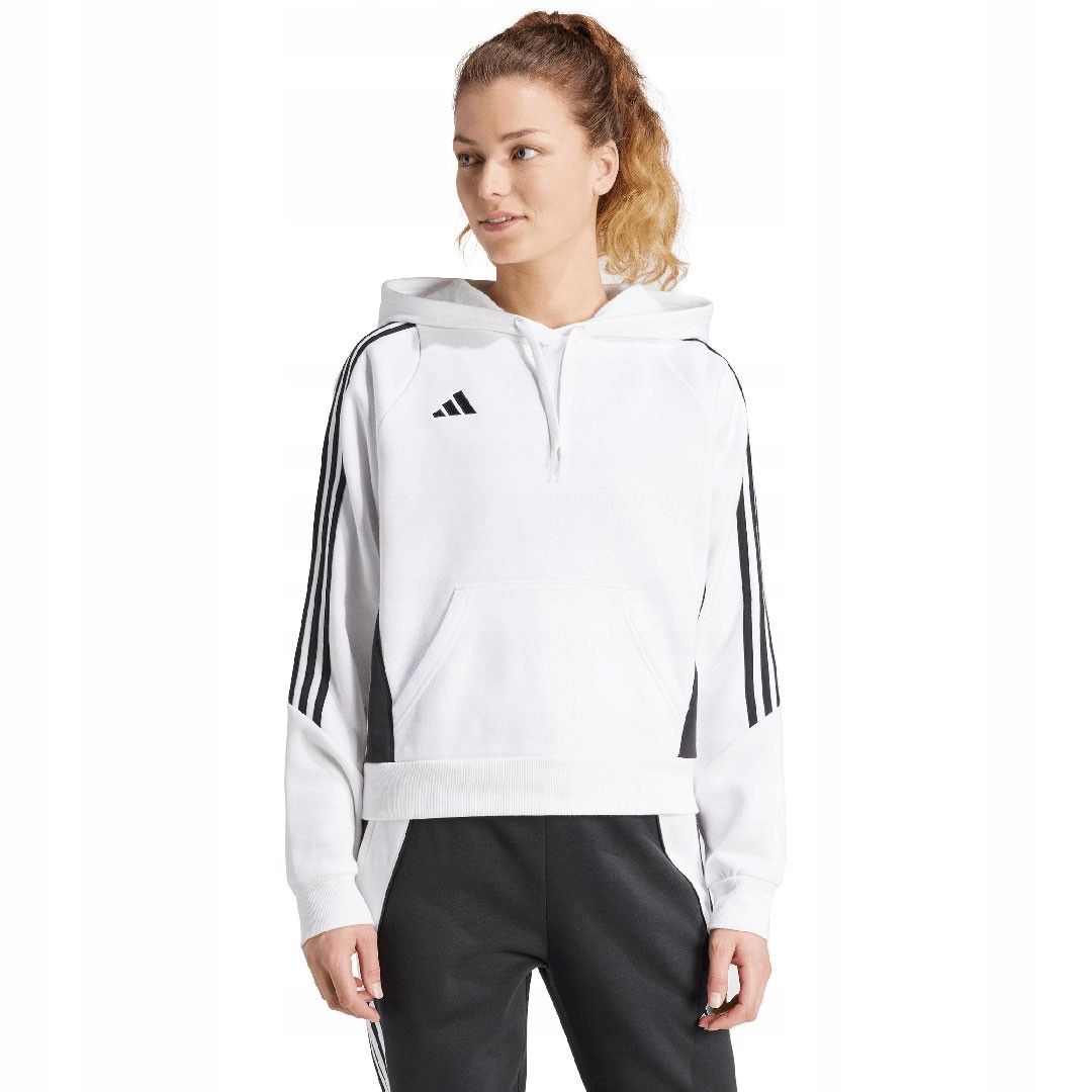 Mikina adidas Tiro 24 Hooded bílá IR7508