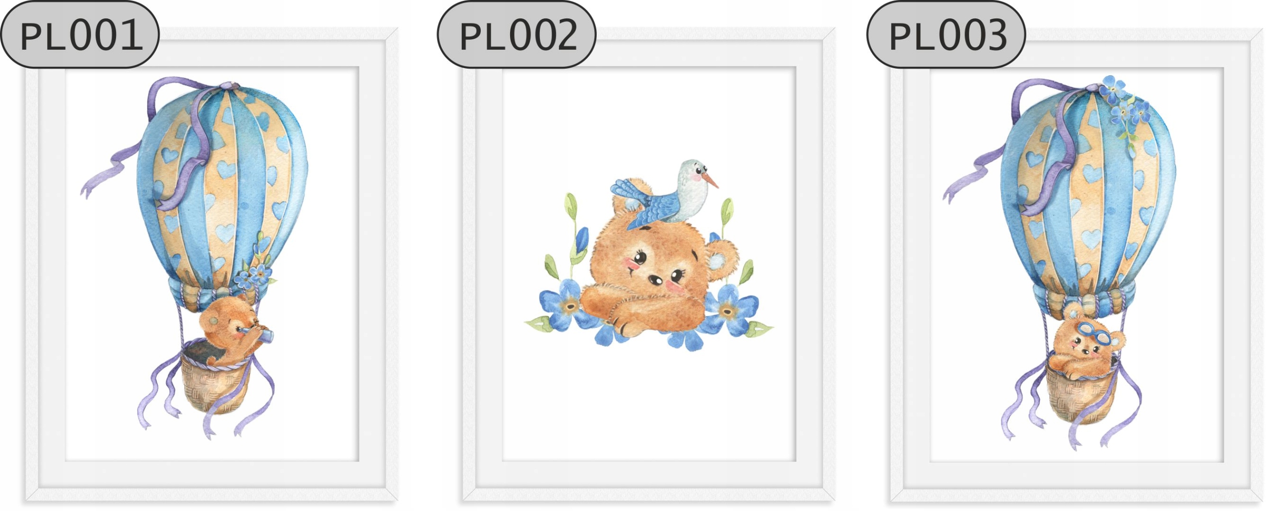 MIŚ KOTEK BALON PLAKAT 21x30 DO RAMKI A4 Bohater Inny