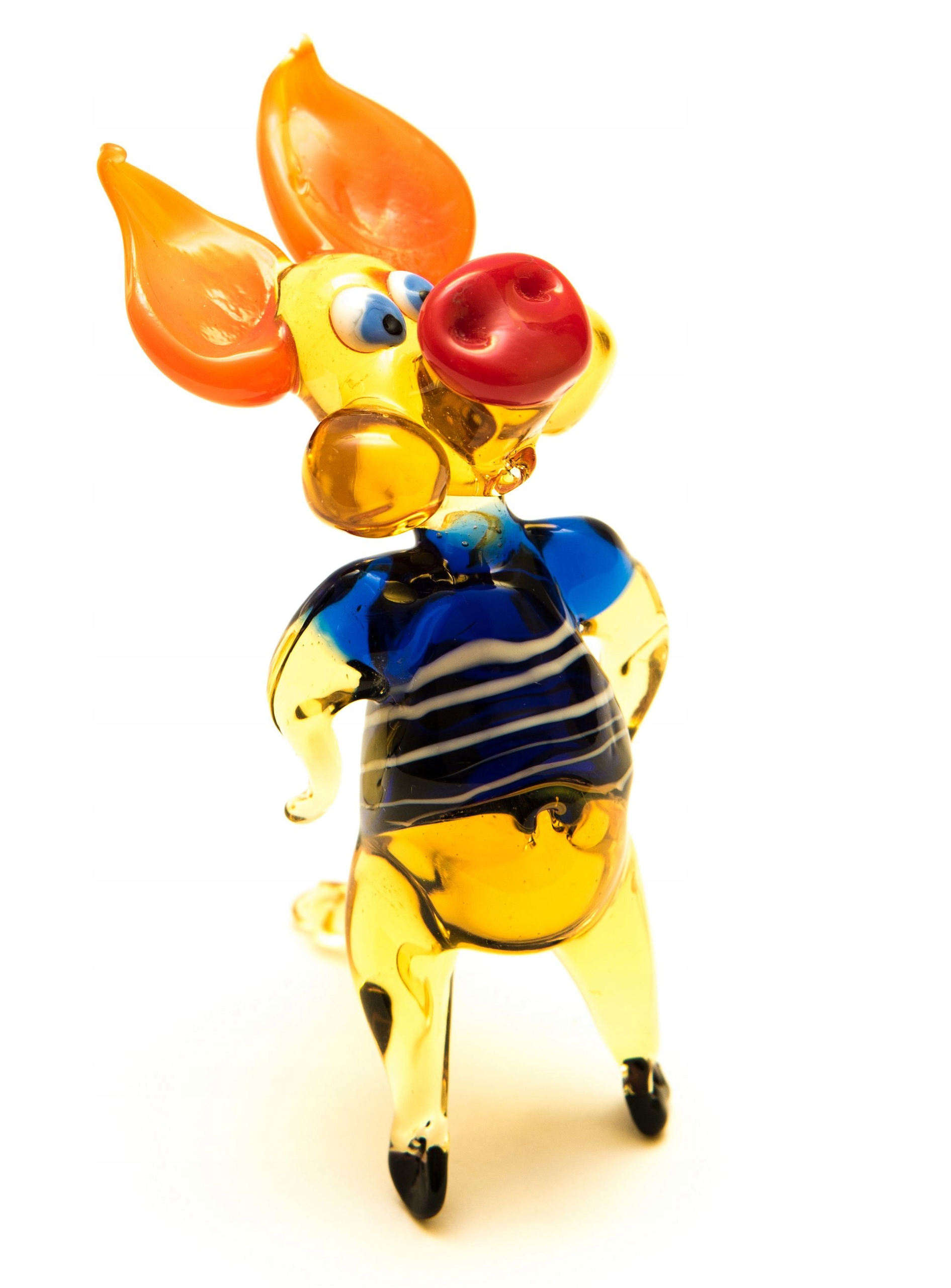 

Szklana Figurka Świnka Stojąca rzeźba