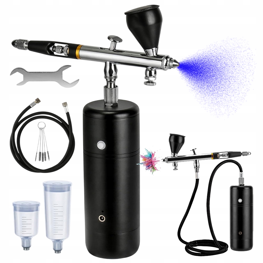 Airbrush Set Pro Umění Nehtů A Zdobení Dortů bezdrátový 0.3 mm