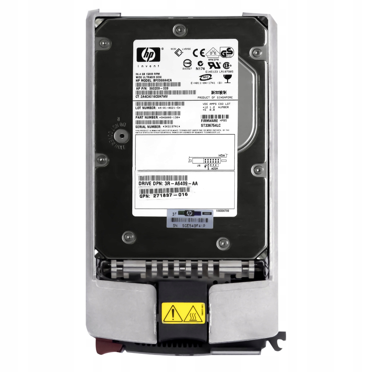 Hp 360209-009 289241-001 36GB 15K 8MB Scsi U320 3.5'' BF0368A4CA