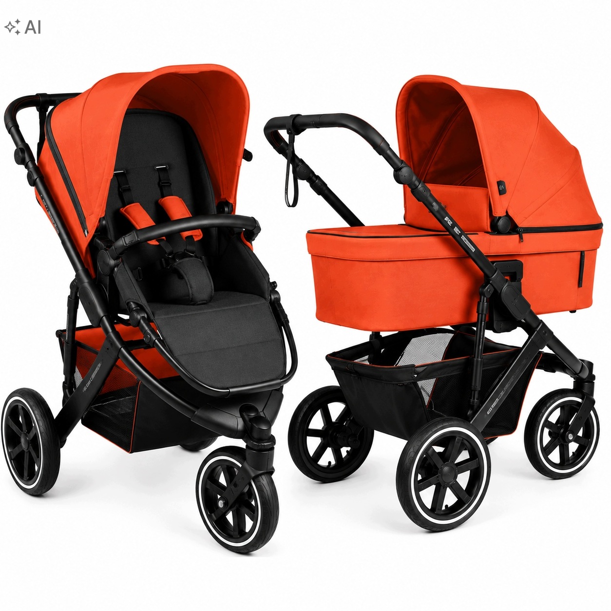 Wózek 2w1 Abc Design Salsa Run Gondola Spacerówka 3 Koła Pompowane Składany