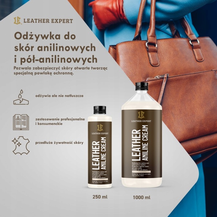 Odżywka do skór anilinowych Leather Aniline Cream 1000 ml Leather Expert Producent Leather Expert