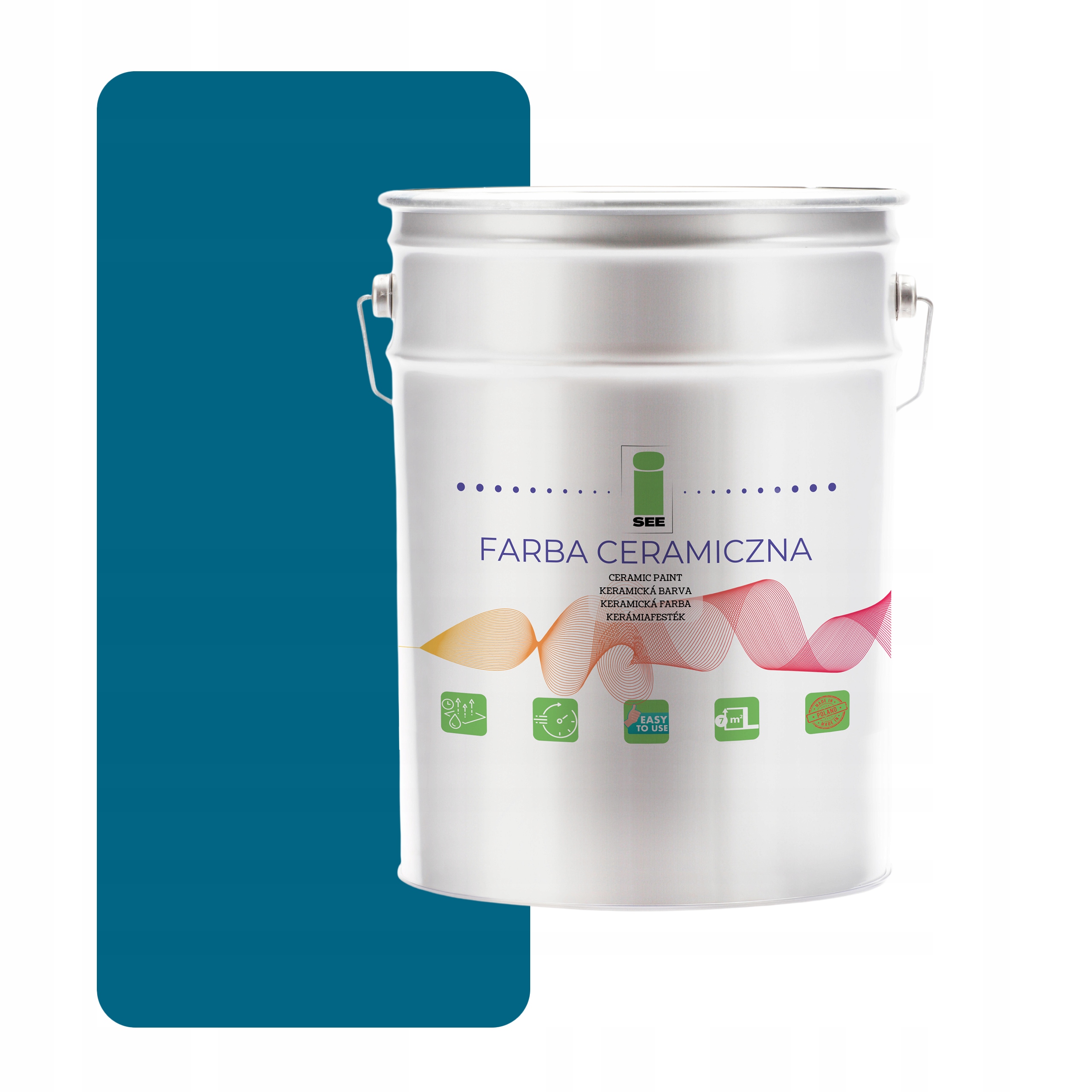 Keramická Umývateľná Farba Na Steny Modrá S Tónom 5 L, Odolná Voči Škvrnám