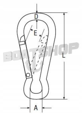 KARABIŃCZYK ZE STALI NIERDZEWNEJ 4X40 Kod producenta 2-2044-4-4X40