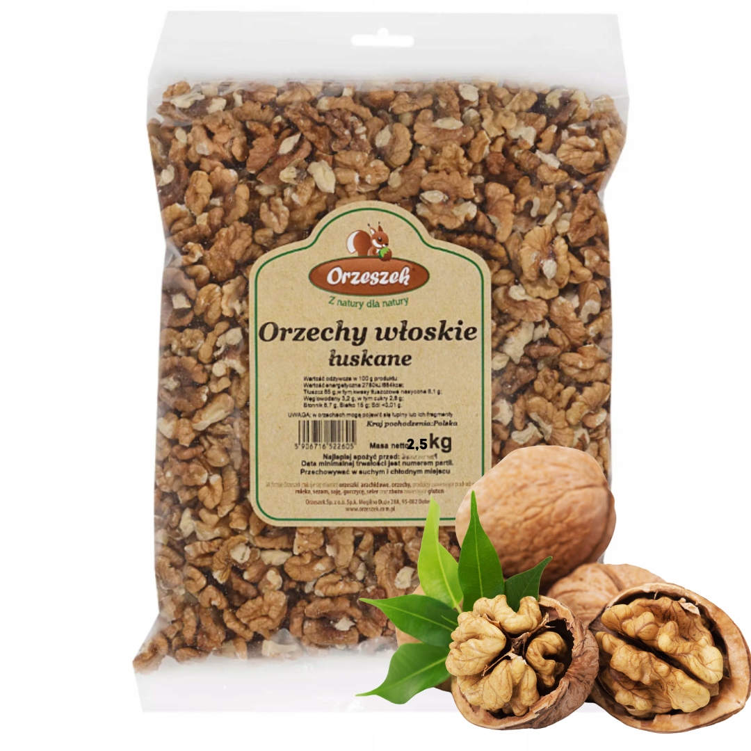 Levně Vlašské ořechy loupané Orzeszek 2,5 kg