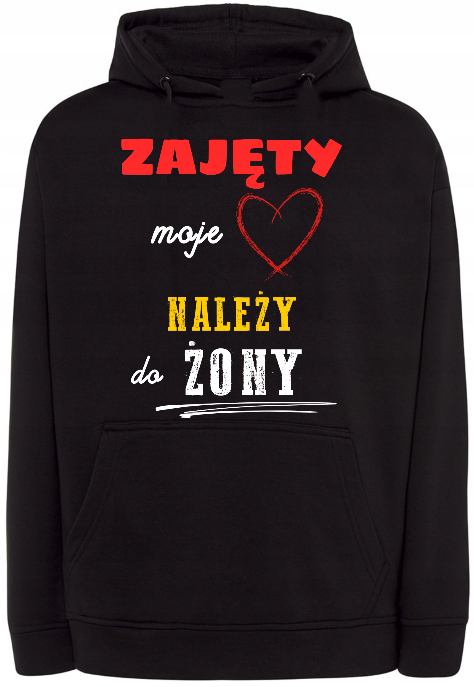 Mikina s kapucí na Valentýna Obsazeno moje srdce patří manželce 5XL