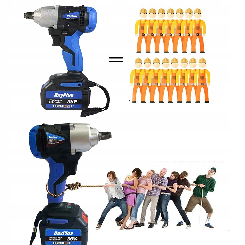 AKUMULATOROWY KLUCZ UDAROWY ZESTAW BATERIA LADOWAR Power 850 W