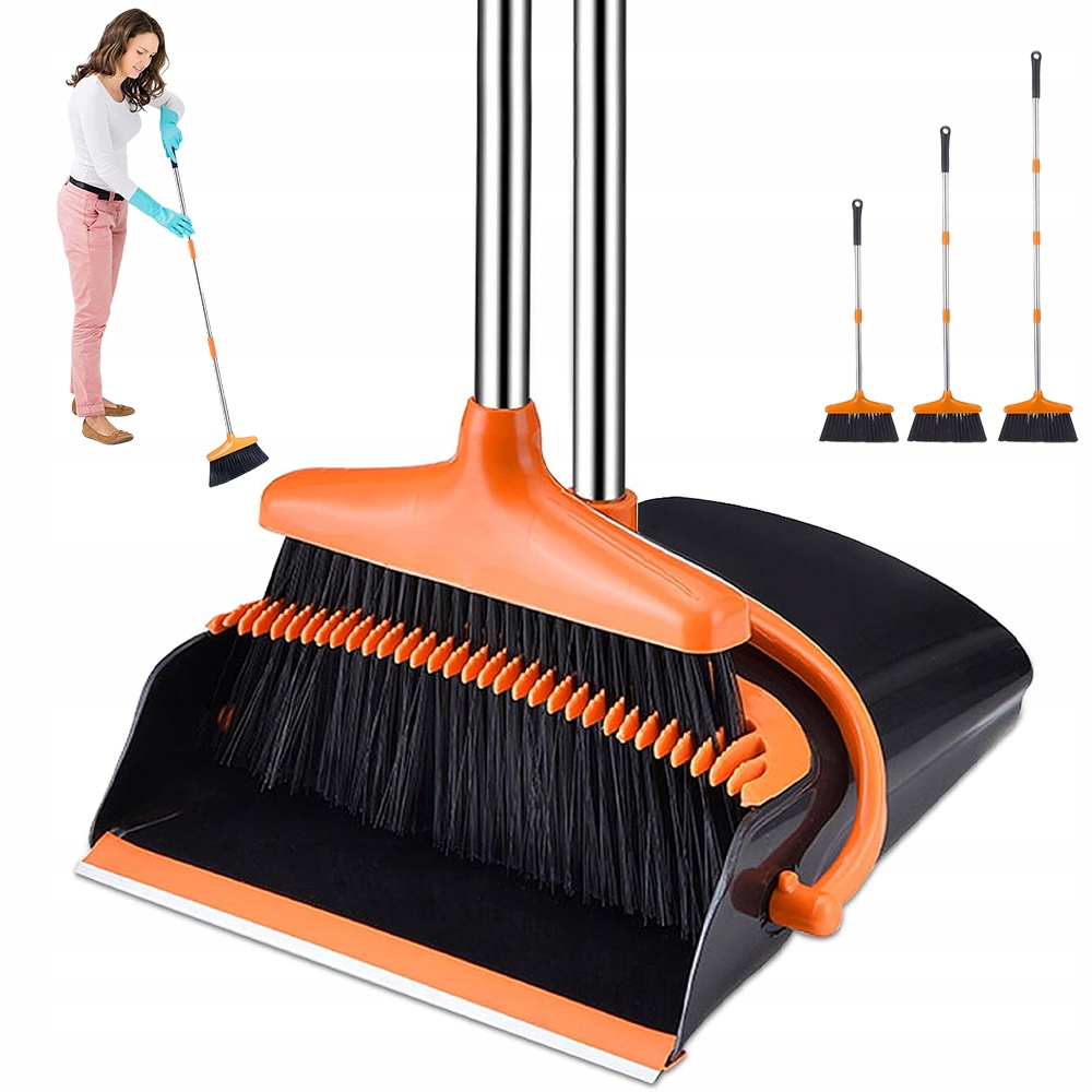 Skládací Metla 2V1 Pro Úklid A Zametání Na Tyči S Lopatkou, Sada