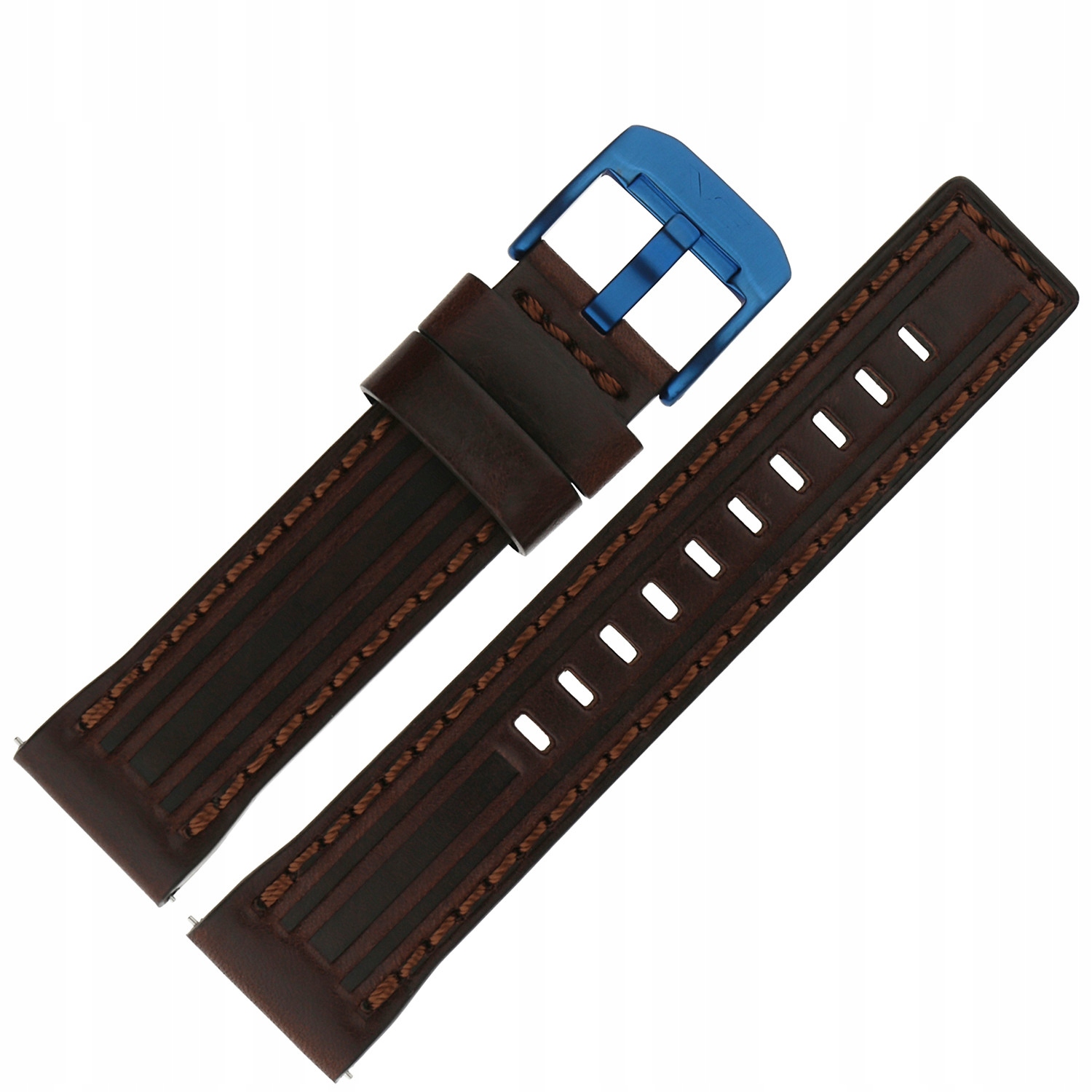 Pásek Expedition Kůže (D736) hnědý modrý