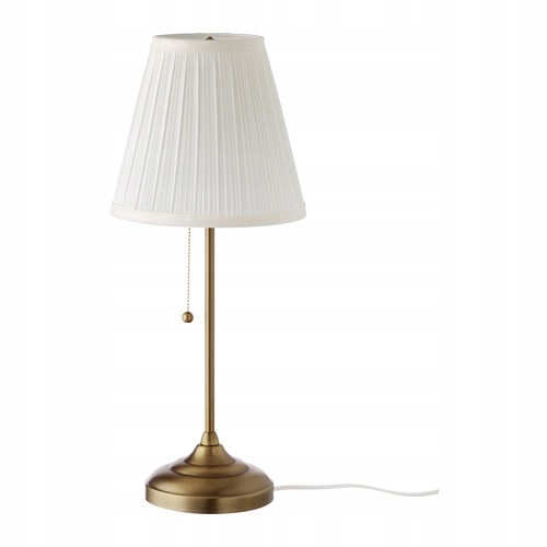 Ikea Arstid Lampa stołowa nocna Mosiądz biały