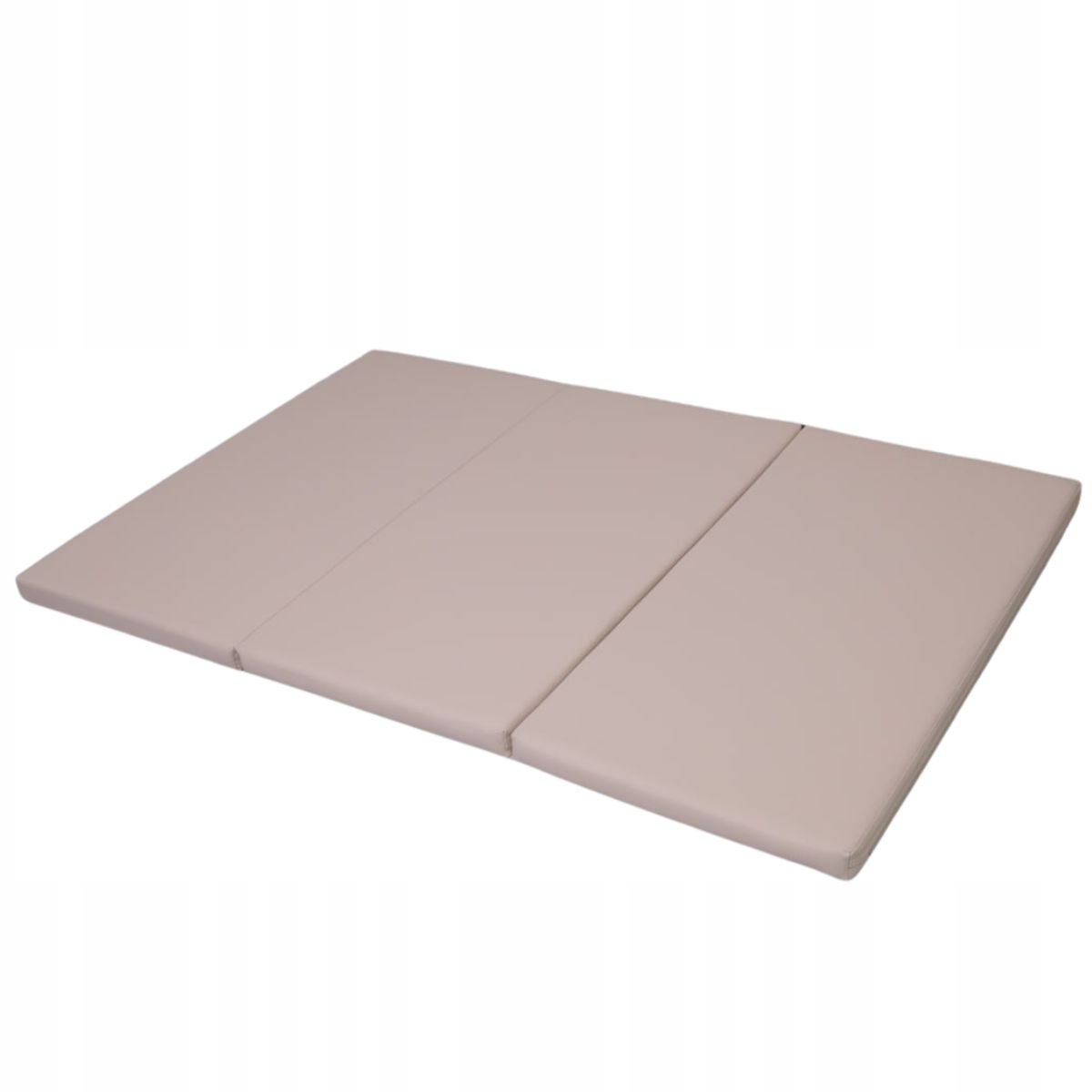 materac gimnastyczny Satellite Pu 150x100x5 cm trzyczęściowy beżowy