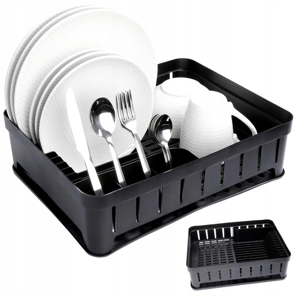 

Suszarka do naczyń czarna stojąca ociekacz loft