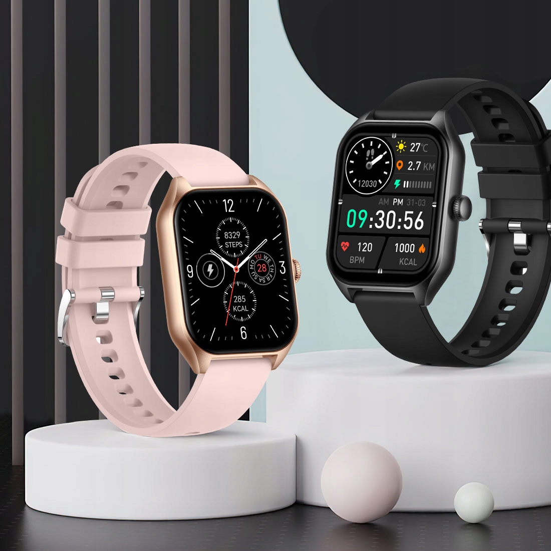SMARTWATCH ZEGAREK RUBICON DAMSKI ROZMOWY MENU POLSKIE KROKI PULS CIŚNIENIE Rodzaj smartwatch