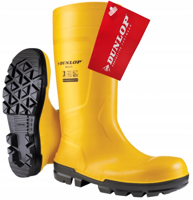 Kalosze Dunlop Robocze Żółte Męskie Klasa S5 do Przemysłu Mocne Solidne