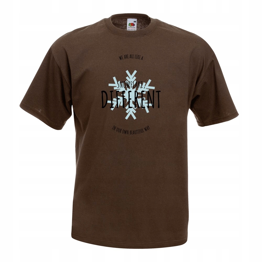 

Koszulka snowflake płatek śniegu XL brązowa