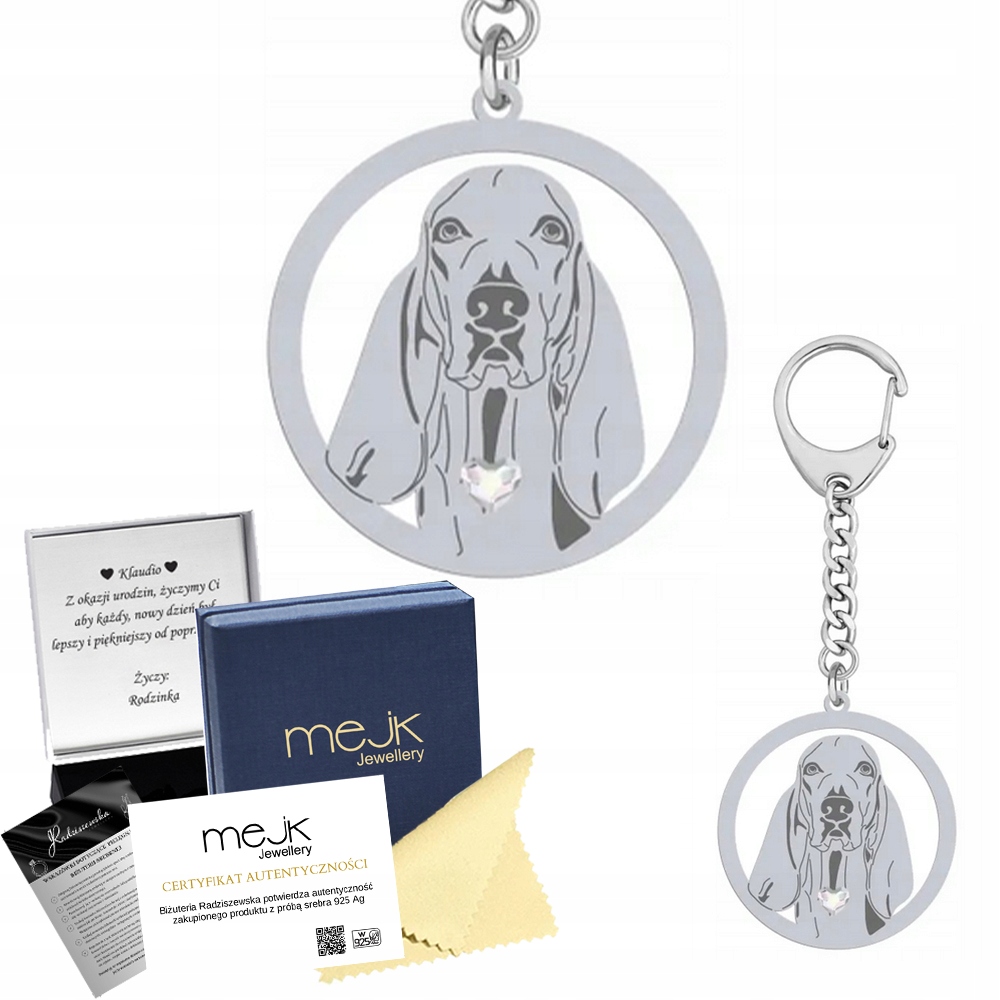 Přívěsek Na Klíče na klíče ze stříbra z porcelánu 925 Dárek Šperky Gravírování Bonus