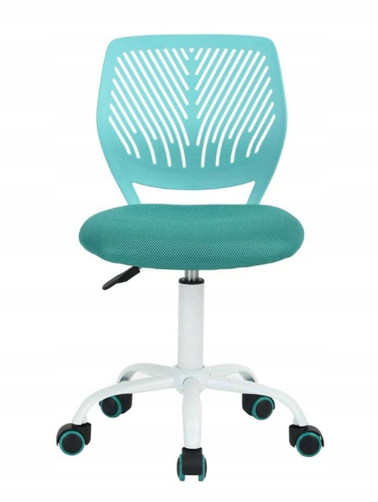 Levně Kancelářská židle Carnation Turquoise Mesh Upholstery s nastavitelnou výškou