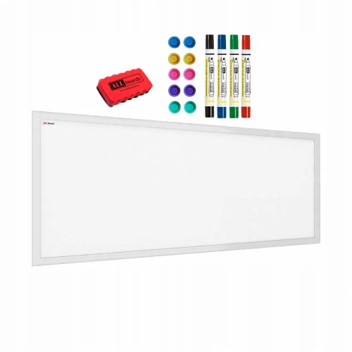 

Tablica magnetyczna biała 30x70cm rama biała