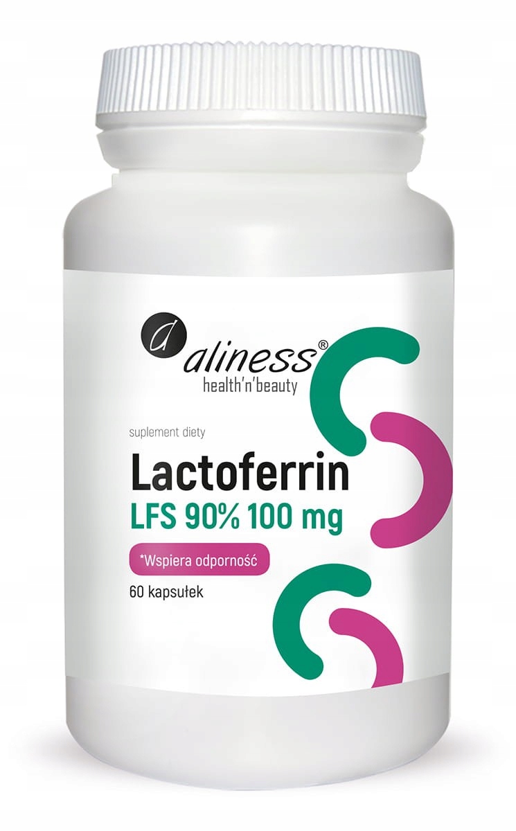 Laktoferyna (Lactoferrin) Lfs 90% 100mg 60kaps Aliness