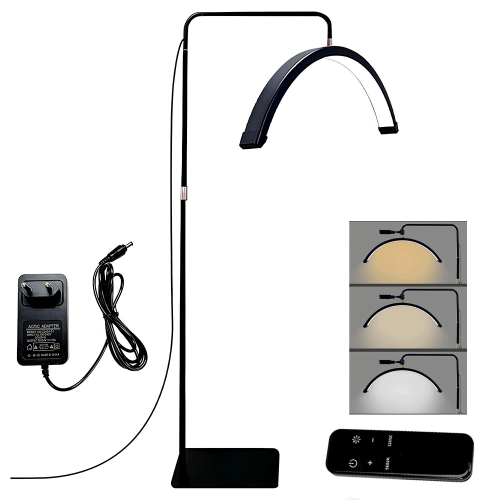 Podlahová Kosmetická Lampa Univerzální, Nastavitelná, Stojící, Pro Led Řasy