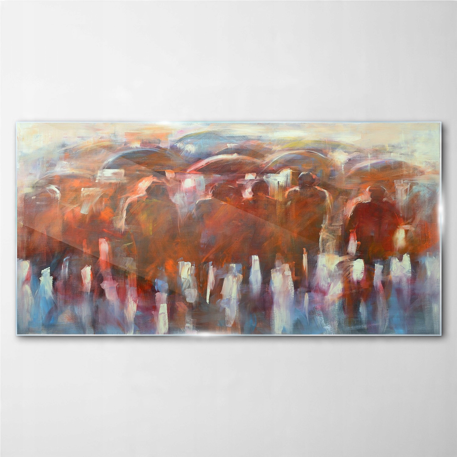 

Obraz szklany na ścianę Ludzie w deszczu 140x70 cm
