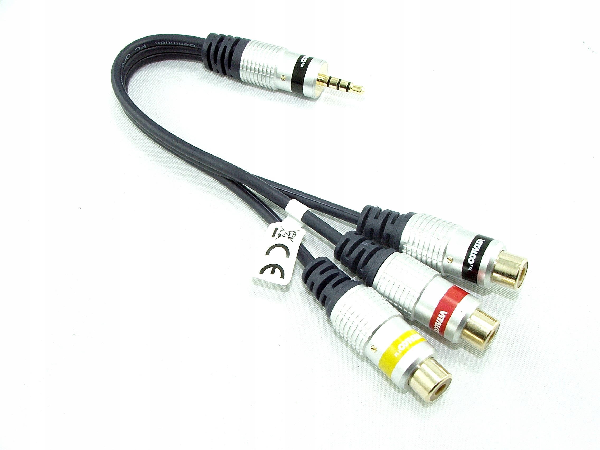 ADAPTER JACK WTYK 4PIN 3,5mm 3XRCA