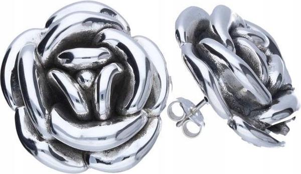 Stříbrné náušnice 925 elektroforma růžičky 9.09 g pro ženy v elegantním provedení