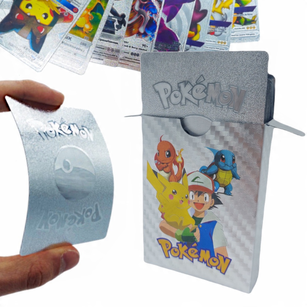 

Srebrne Kolekcja karty Pokemon Zestaw 55 Sztuk