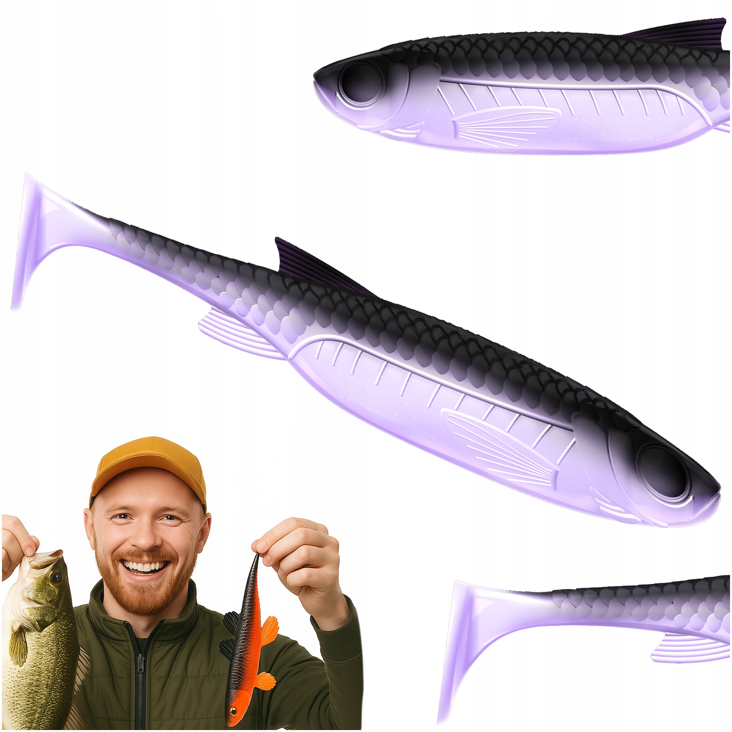 Przynęta guma Libra Lures Kraken Shad 5" 125mm Violet Shine 4 sztuki