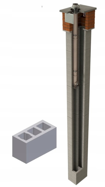 Keramický komín Jawar K fi 80 52x24 9 m plyn 2 W
