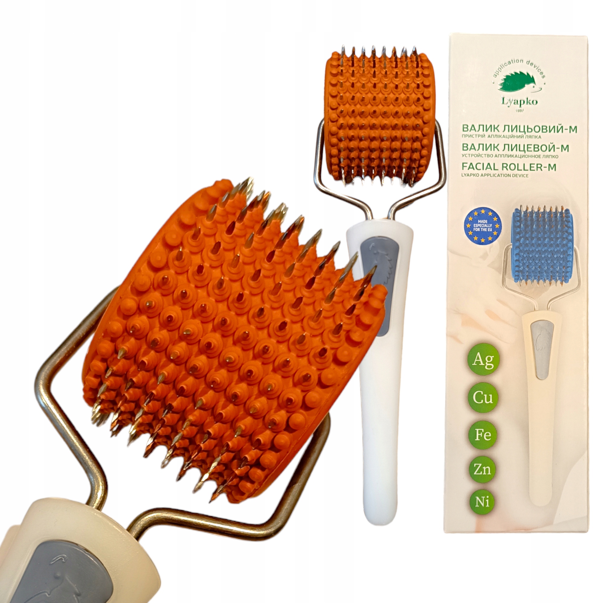 Lyapko Aplikator Wieloigłowy Wałek Do Twarzy Szyji 3,5 Bez Niklu pomarańcz